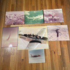 U.S. MILITARY AIR FORCE CIVIL. AIRCRAFT JET PLANE PHOTO LOT OF 7 VTG KODAK PAPER