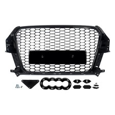 Sport K&uuml;hlergrill Waben SchwarzGlanz f&uuml;r Audi Q3 8U Vorfacelift 11-15 Frontgrill