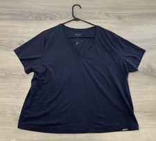 No Bull Project Womens Blue Boxy Crop Short Sleeve Shirt Top Size XL