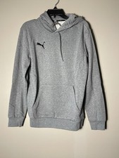 Puma Men  s Team Goal Casual Hoodie Gray Size S New