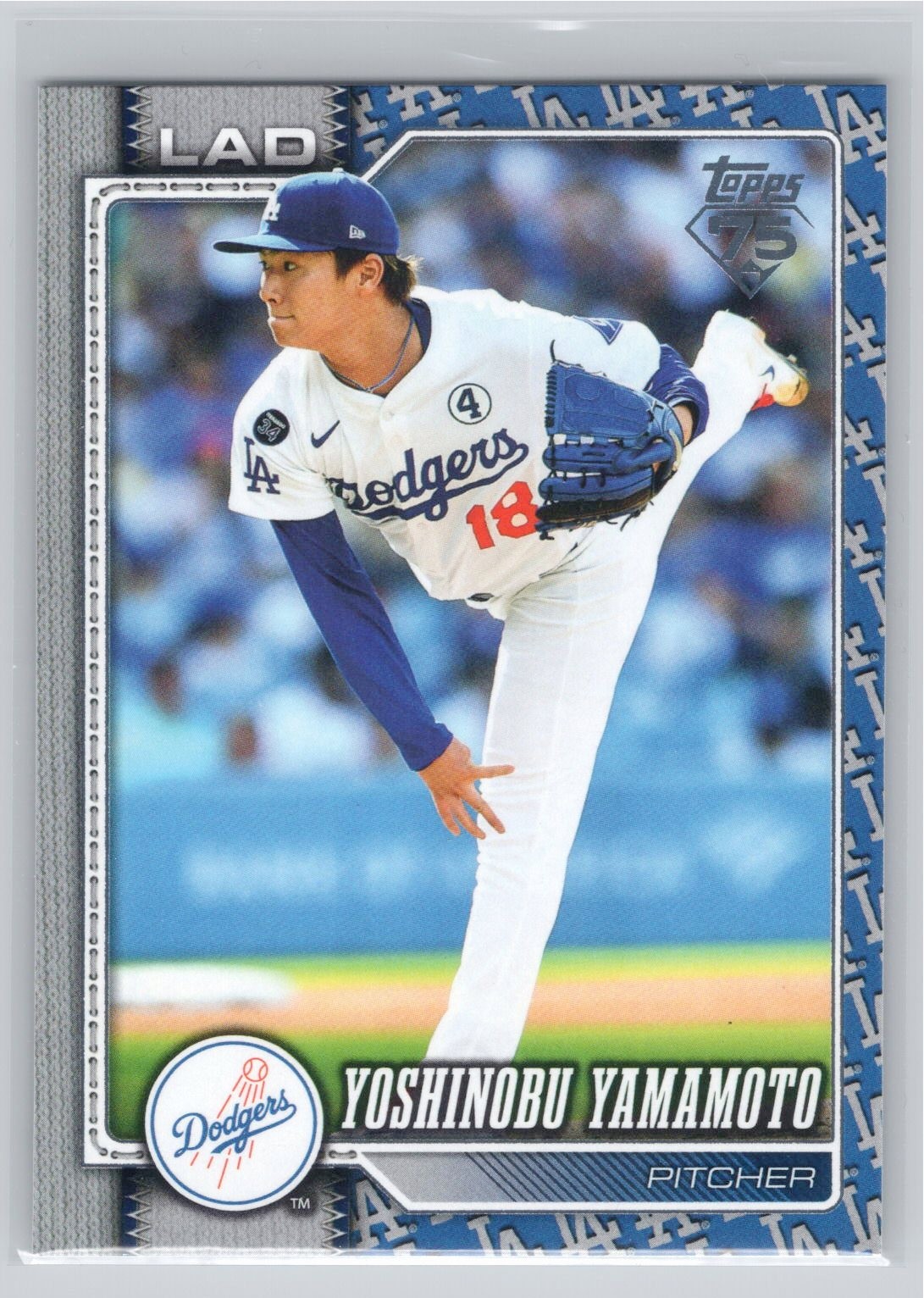 2026 Topps #90 Yoshinobu Yamamoto Team Color Border Los Angeles Dodgers