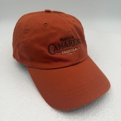 Familia Camarena Tequila Hat Burnt Orange Cotton Embroidered Hook Loop Strap Cap