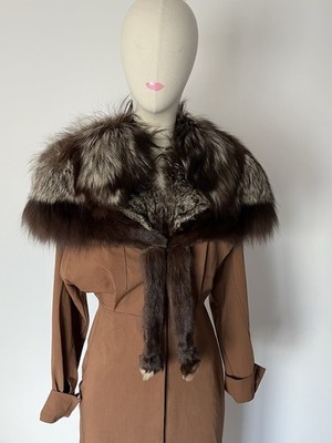 Vintage 50er Jahre Fuchs Stola / Cape - Fox Fur Silberbraun