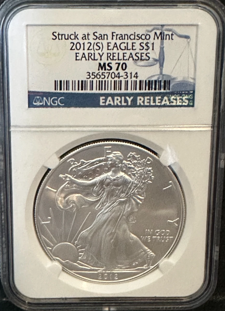 American Eagle MS 70 Graded 2012 Silver Bullion Coins for sale | eBay
