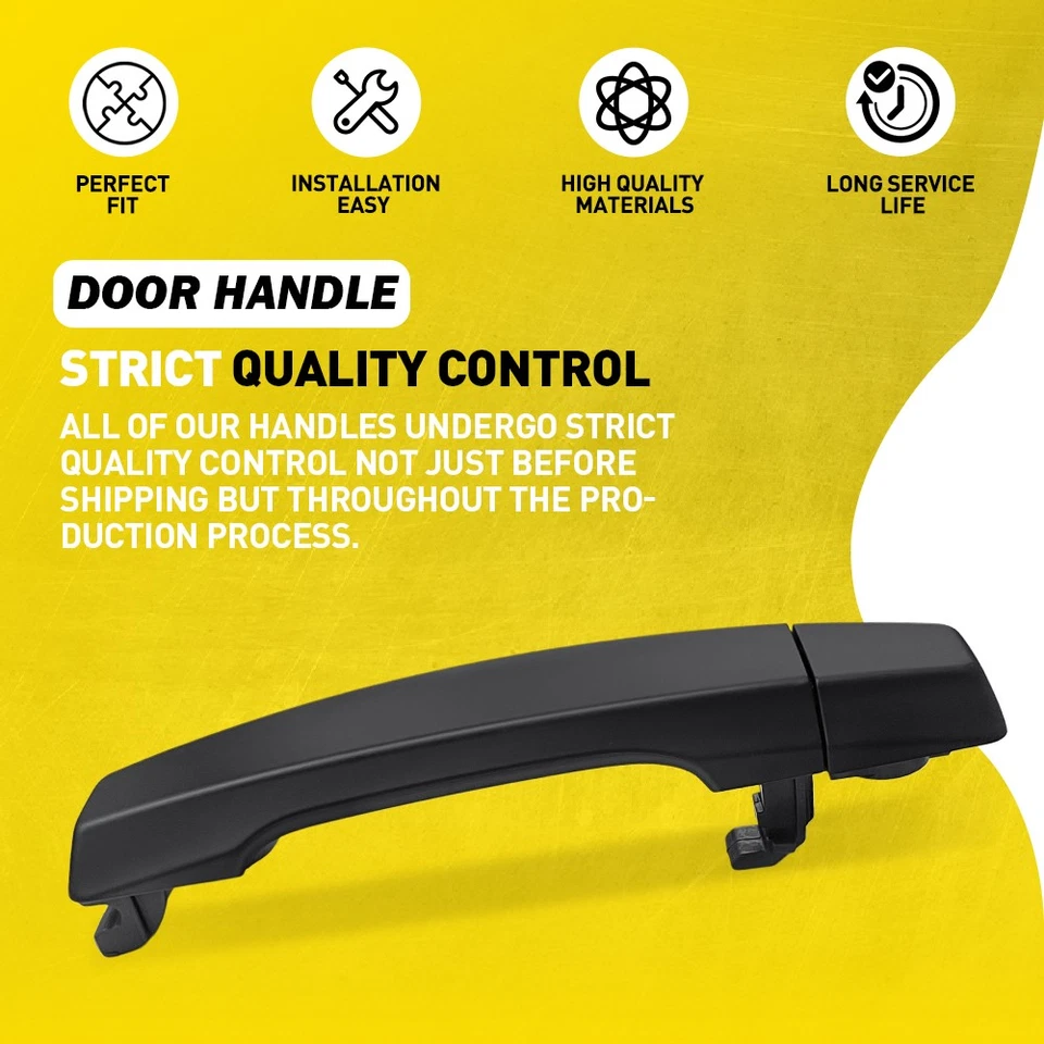 2x Rear Left/Right Black Exterior Door Handle for Nissan TITAN 2004-15 Titan XD - Imagem 3 de 4