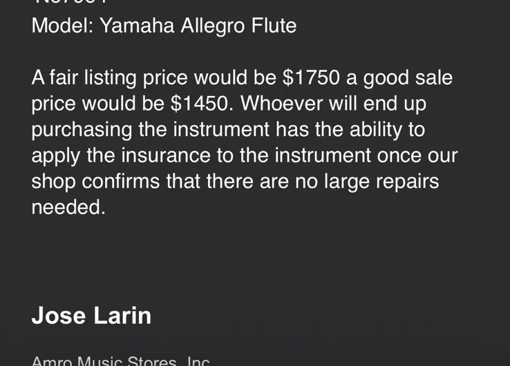 Flauta Yamaha Allegro YFL-371 cabeza plateada 925 agujero abierto con placa labial chapada en oro Foto 4 de 4