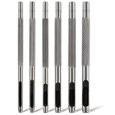 Hollow Leather Hole Punch Set 1.5Mm-4Mm with 6PCS Stainless Steel Tool Metal H
