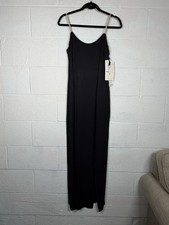 Vintage Jessica McClintock Gunne Sax Black Maxi Dress 11/12 Jeweled Straps NWT