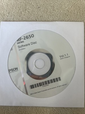Original Epson WF-2650 Series Software Disc Vol. 1.1