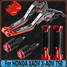 For HONDA XADV X-ADV 750 Motorcycle Handle Grips Cap Brake Clutch Levers Set