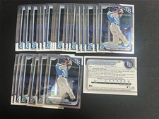 25 x 2024 BOWMAN CHROME BRAYDEN TAYLOR LOT OF 25 CARDS RAYS BCP-99 1ST