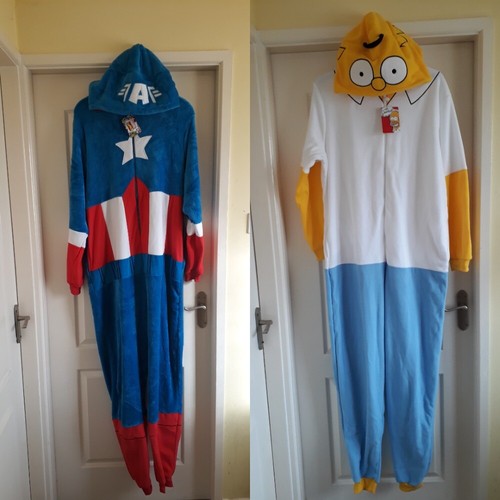 BNWT Primark Para Hombre Pijamas-Pelele-Disfraz-Todo en Uno Diseños  Surtidos | eBay