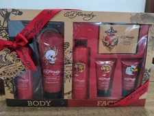 Ed Hardy ~ Body Face Gift Set Wash Shampoo Conditioner Soap Scrub Lotion 6-Piece