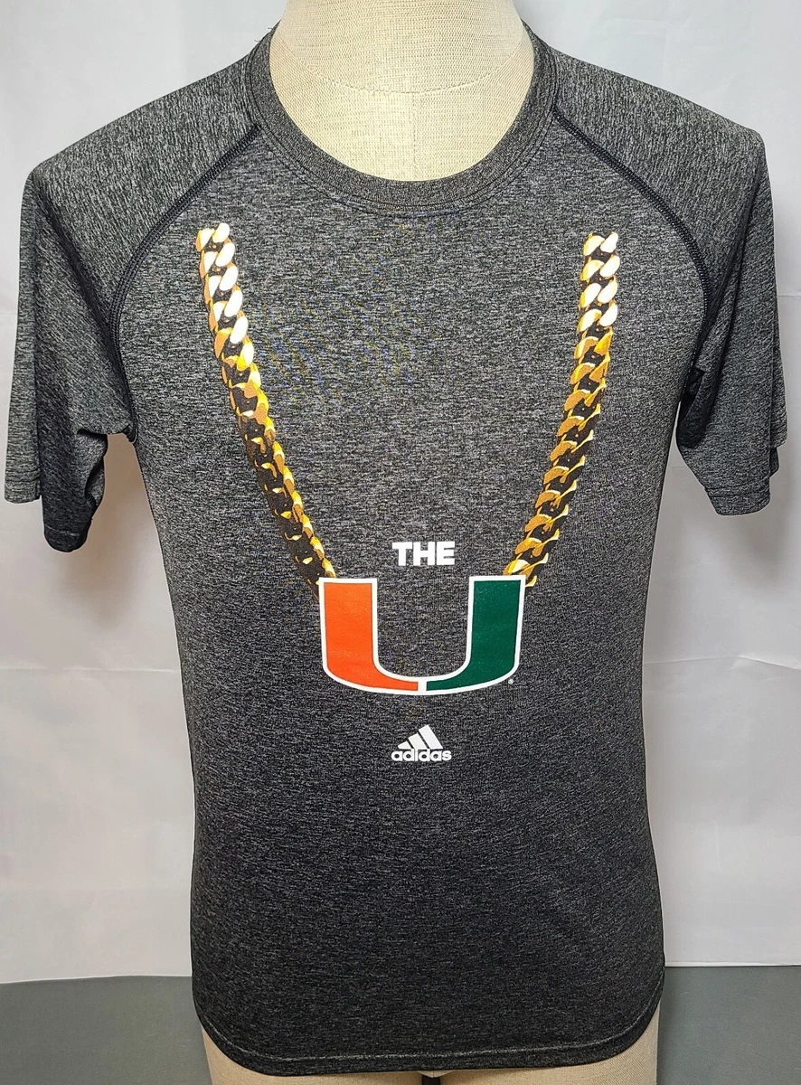 Frustratie Vrijlating Sceptisch Adidas The University Of Miami The U Turnover Chain Gray T-Shirt ~ Small ~  Used | eBay