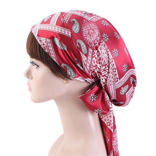 Women Satin Night Sleep Cap Hair Bonnet Hat Head Cover Chemo Cancer Caps Beanie - Picture 13 of 62