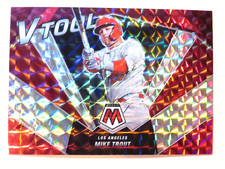 2022 Panini Mosaic Baseball Mike Trout V Tool Silver Mosaic Prizm Card Angels