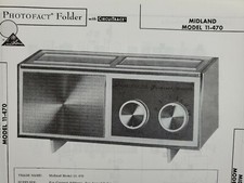Sams Photofact Repair Service Parts Manual For Midland 11-470 Radio 1968