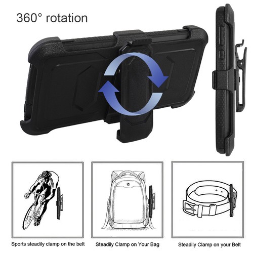 For Moto G6 Play Case Built in HD Screen Protector Film Full Protective Cover - Picture 5 of 29