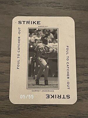 2005 Throwback Threads Polo Grounds 55 Strike Garret Anderson #PG62 Angels /55