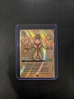 DISNEY Lorcana AZURITE SEA Enchanted Alternate Art BASIL 212/204