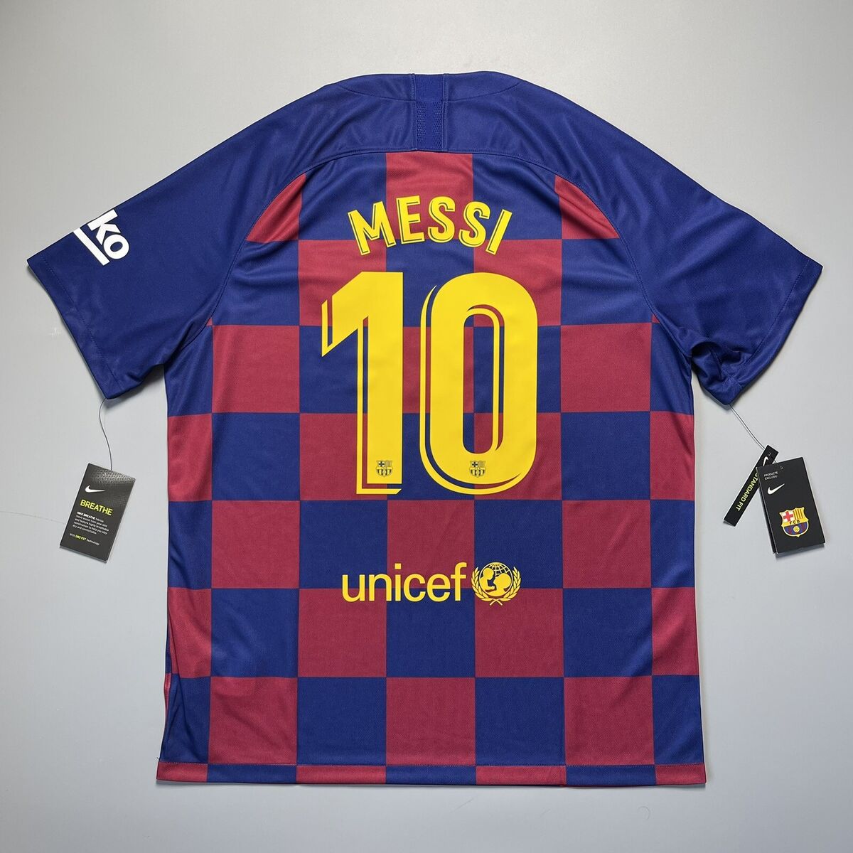 BARCELONA NIKE 2019/2020 FOOTBALL HOME JERSEY #10 MESSI SIZE BARCELONA NIKE 2019/2020 FOOTBALL HOME JERSEY #10 MESSI SIZE
