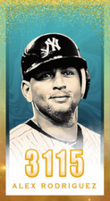 Alex Rodriguez 3000 Hit Club Series Original Tobacco Size ACEO Art Card