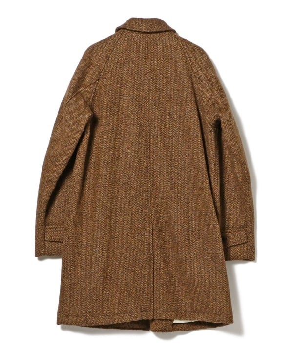 ジャケット・アウター DAIRIKU Rib Collar Tweed Raglan Coat ASK availability First) BEAMS Bal Collar Coat Harris Tweed