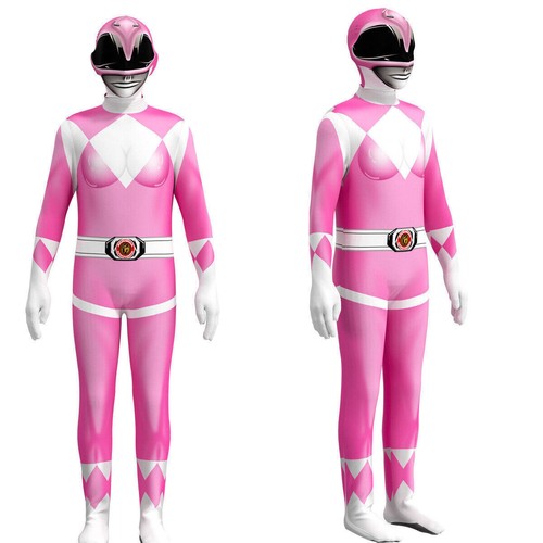 Kids Ranger Morphsuit Mighty Morphin Power Rangers Boys Jumpsuit Cosplay Costume - Picture 16 of 17