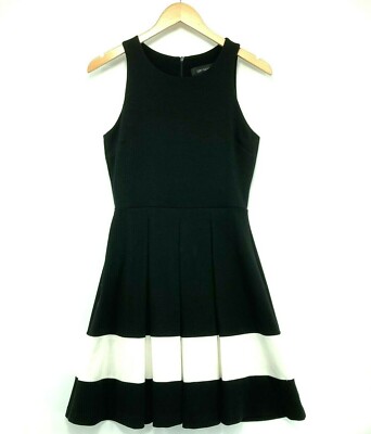 Karen Kane Women's Black Pleated White Stiped Fit & Flare Dress Size S | eBay Karen Kane Women's Black Pleated White Stiped Fit & Flare Dress Size S | eBay