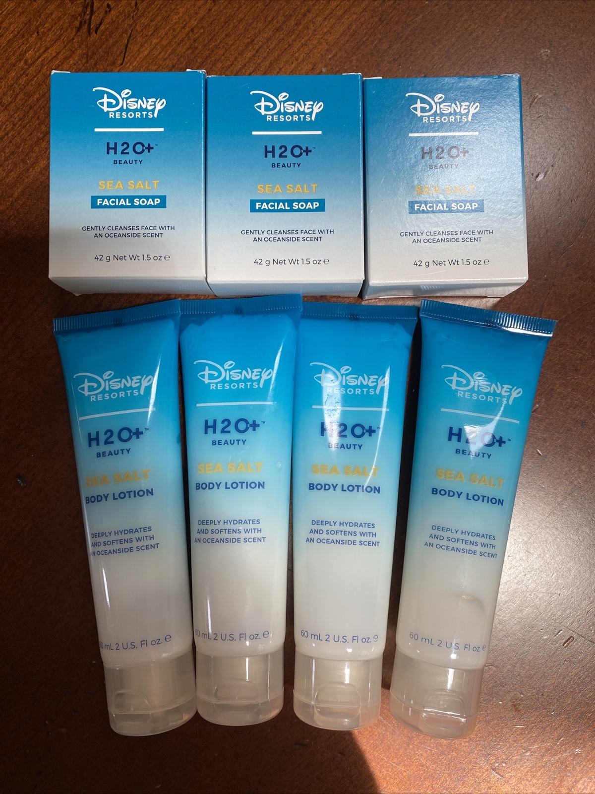 Disney Resorts H20+ Sea Salt Body Lotion New Quantity & 3 facial soaps