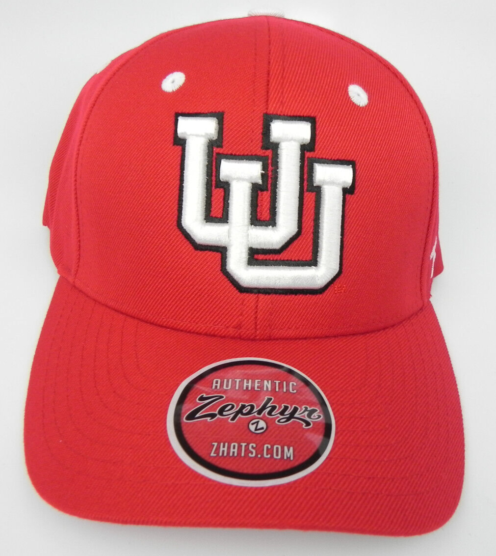UTAH UTES NCAA COMPETITOR ADJUSTABLE SNAPBACK ALL RED ZEPHYR CAP