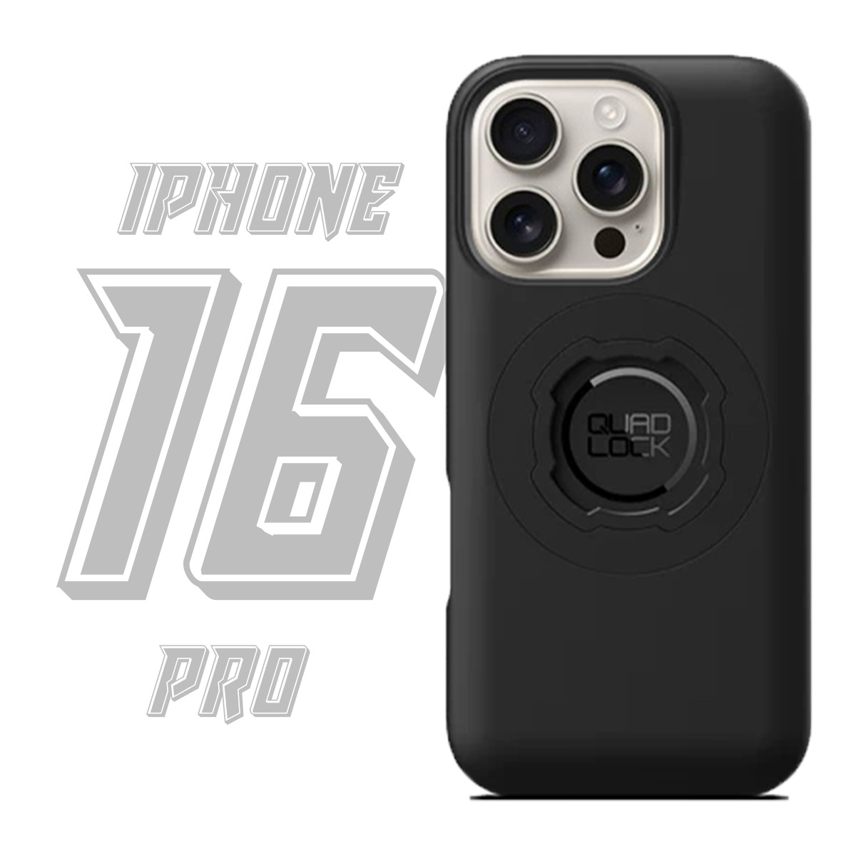 Coque QUAD LOCK MAG iPhone 16 Pro étui premium rigide avec finition noir mat