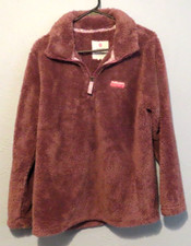 Simply Southern Women s 1/4 Zip Pullover Small Purple Sherpa Shirt