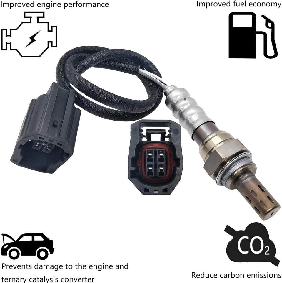 Sensor de oxígeno superior + inferior 2 piezas para Mazda 3 2,3 L L4 turboalimentado 2010 2012 2013 Foto 3 de 4