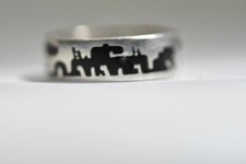Cliff dwellers Ring  Size 5.75 Pueblo Band Sun Mountains sterling silver women g