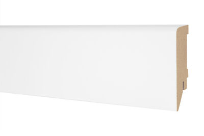 HEXIM 9,6m MDF Sockelleisten   19x70 mm Fußleisten Weiß lackiert modern MS7019