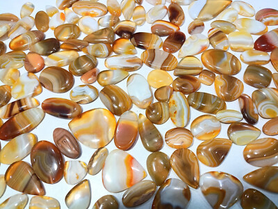 Orange banded agate Lot Orange banded agate Gemstone Orange banded Loose 