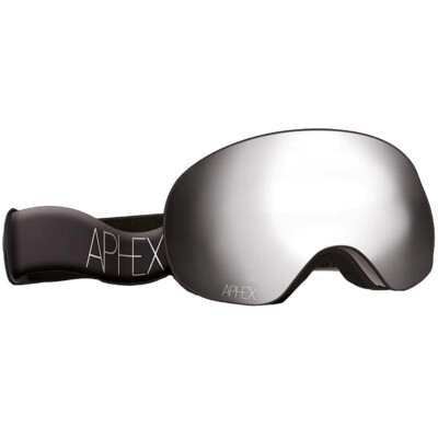 Aphex XPR Matt Black/Silver Lens+Extra Lens Goggle SKI Snowboard Brillle NEU