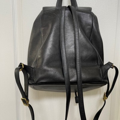 Vintage Coach Legacy Leatherware Black Leather Backpack Purse Vintage Coach Legacy leatherware Black leather backpack  main image 3