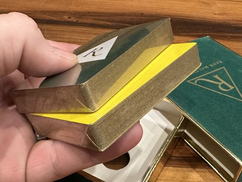 Vintage 1960er Rahr Malting Co Spielkarten mit vergoldeten Goldrändern New Old Stock versiegelt! - Bild 8 von 10