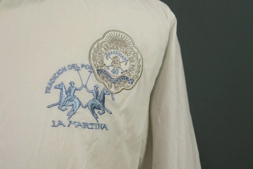 La Martina Buenos Aires Slim Fit White Long Sleeve Button Shirt Size XXL - Image 4 of 4