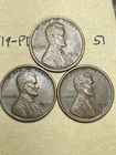 1919-PDS LINCOLN WHEAT CENT SET, "EXTREMELY FINE" condition coins, set #51
