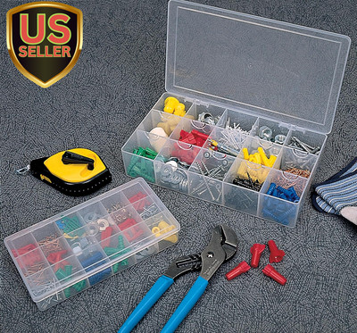 96352A Plastic Portable Parts Storage Box Bundle, Hardware and Crafts Organiz...
