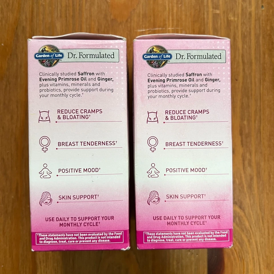 Garden of Life PMS Soporte Reducir Calambres Mejorar Estado de ánimo 30Ct Cápsulas blandas Exp 01/2026 Foto 2 de 4