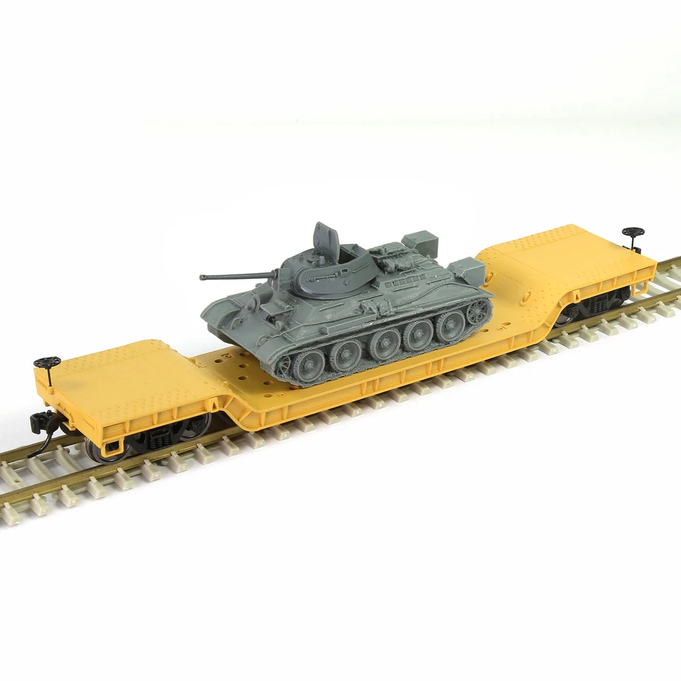 Evemodel HO Scale 1:87 Depressed Center Flat Car with Load C8769 - Image 4 of 4