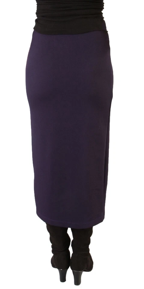 Falda lápiz Hale Bob elástica Ponte | Cremallera lateral negra púrpura XS NUEVA CON ETIQUETAS 2ACH4823 * Foto 2 de 4