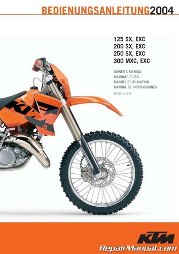 2004 KTM 125 200 250 SX EXC 300 MXC EXC 