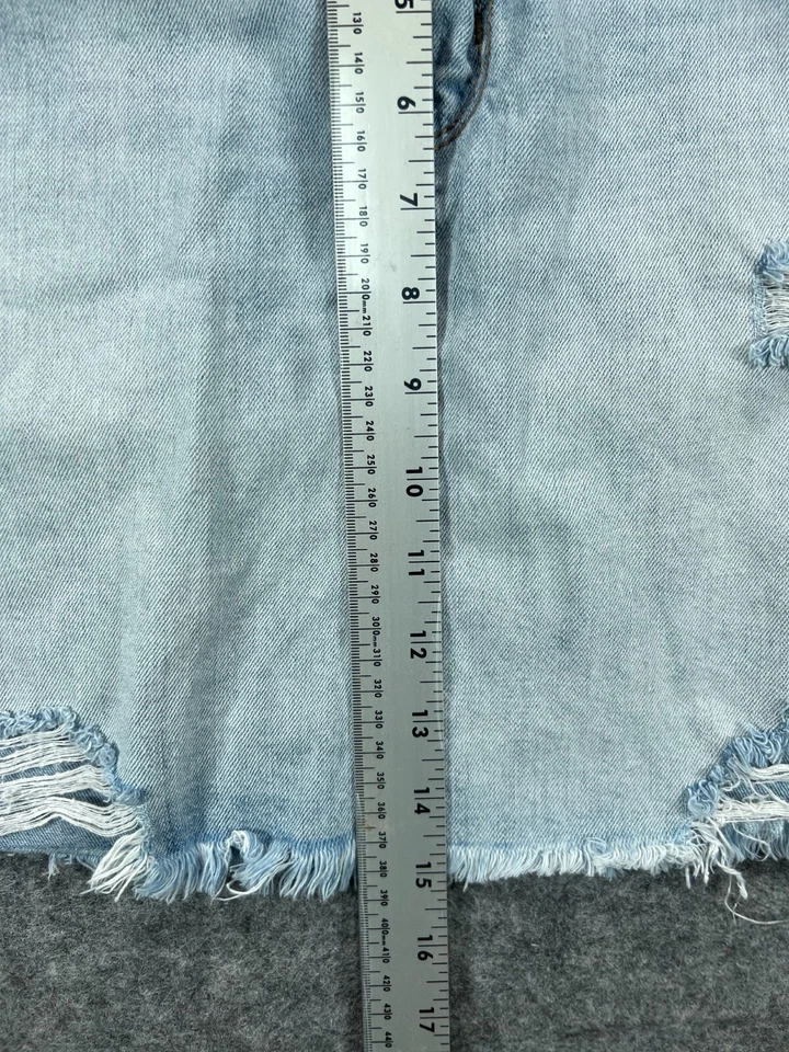 Falda vaquera elástica MUDD FLX para mujer junior 9 azul jean corte desgastado informal Foto 3 de 4