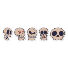 Funny Skulls, Vinyl Decal Sticker, Indoor Outdoor, 3 Sizes, 11702