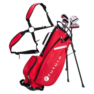 Future Junior Golfset - Rechtshänder - 8-10 Jahre 120-130cm - rot Standbag